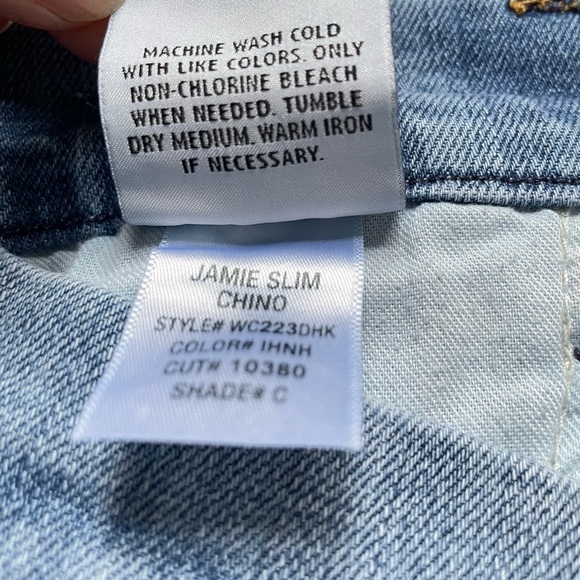 Hudson jeans, Jamie Slim Chino style, frayed hem, size 26, made is USA - Picture 6 of 7